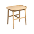 Minimalist Wooden Oval Table with Four Legs