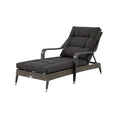 Adjustable Outdoor Chaise Lounge Chair with Woven Base and Cushioned Seating